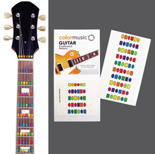 Load image into Gallery viewer, ColorMusic® GUITAR Fretboard Labels (STEEL string, Acoustic or Electric)
